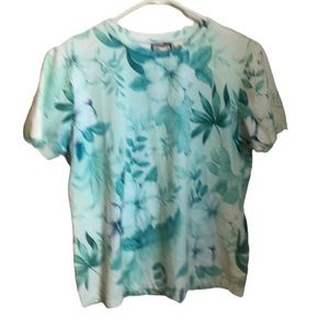 Very pretty Caribbean Joe Floral cotton T-shirt size PL 🌺🌸🌻